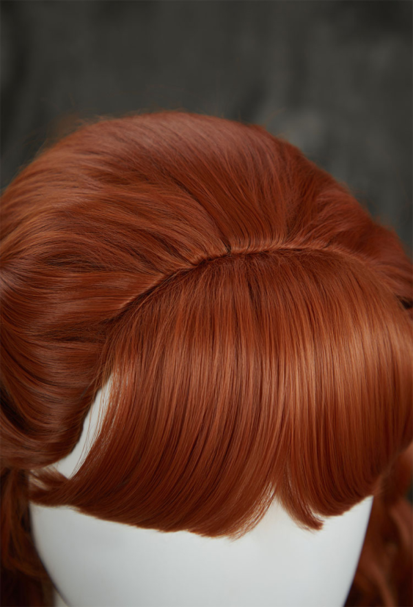 Wednesday Agnes DeMille Cosplay Wig Ginger Yellow Long Curly Wig Orange Wig