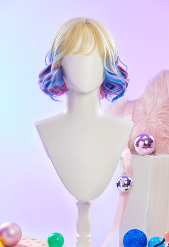 Cosplay Wig Colorful Short Curly Wig