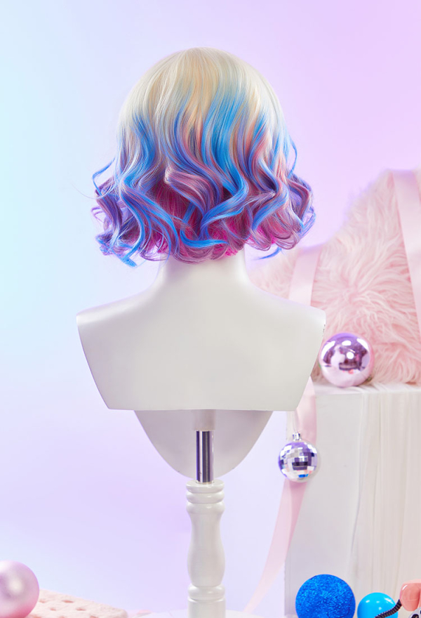 Cosplay Wig Colorful Short Curly Wig