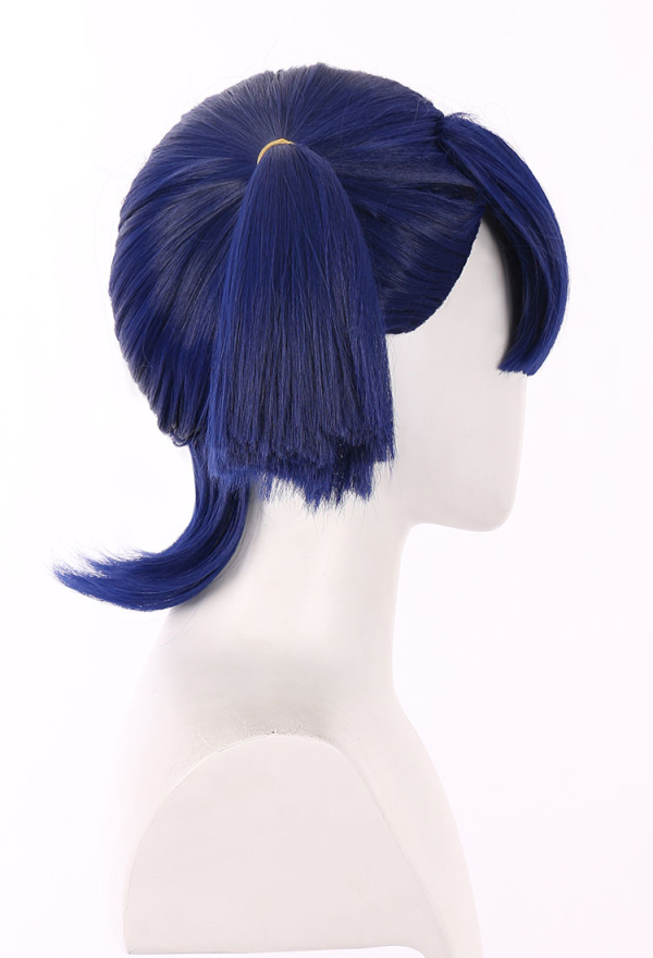 Winx Club Musa Blue Wig with Pigtails and Bangs Short  Anime Halloween Cosplay wig
