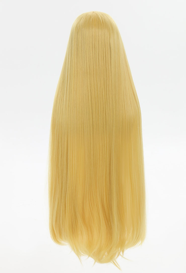 Winx Club Stella Blonde Straight Wig with Bangs Long Cartoon Anime Halloween Cosplay wig
